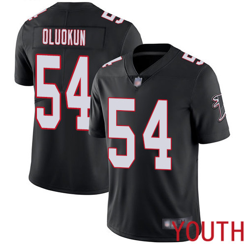 Atlanta Falcons Limited Black Youth Foye Oluokun Alternate Jersey NFL Football #54 Vapor Untouchable->youth nfl jersey->Youth Jersey